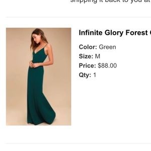 Dark green Lulus dress